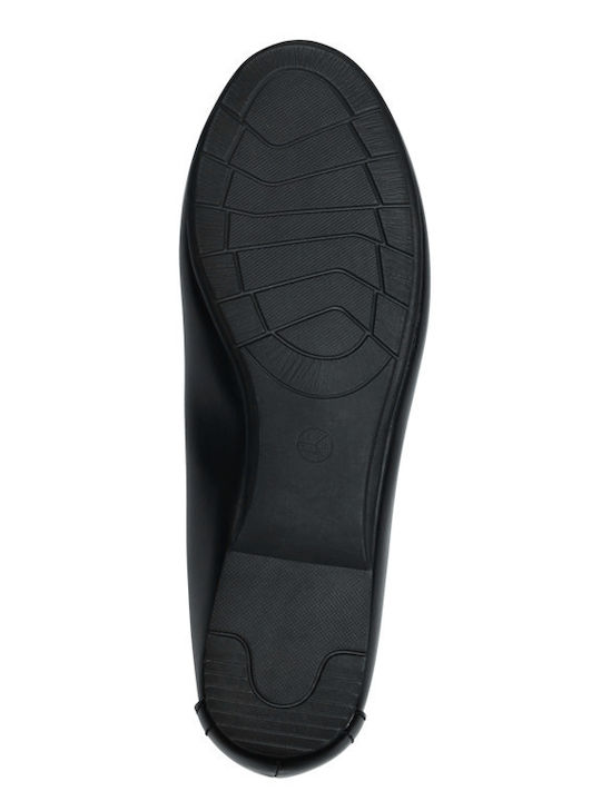 Synthetic Leather Ballerinas Black