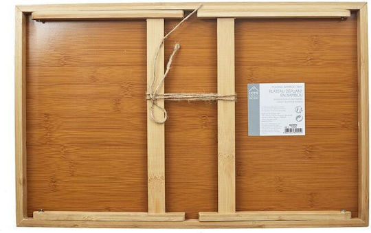 Бамбуков Поднос за сервиране с Дръжки в Кафяв Цвят 45.5x17x30см KA5054 1бр