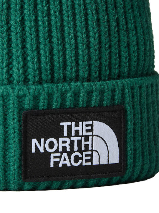 The North Face Logo Box Beanie Unisex Beanie Knitted in Green color