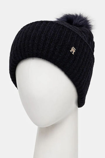 Beanie Γυναικείος Σκούφος Πλεκτός σε Μπλε χρώμα
