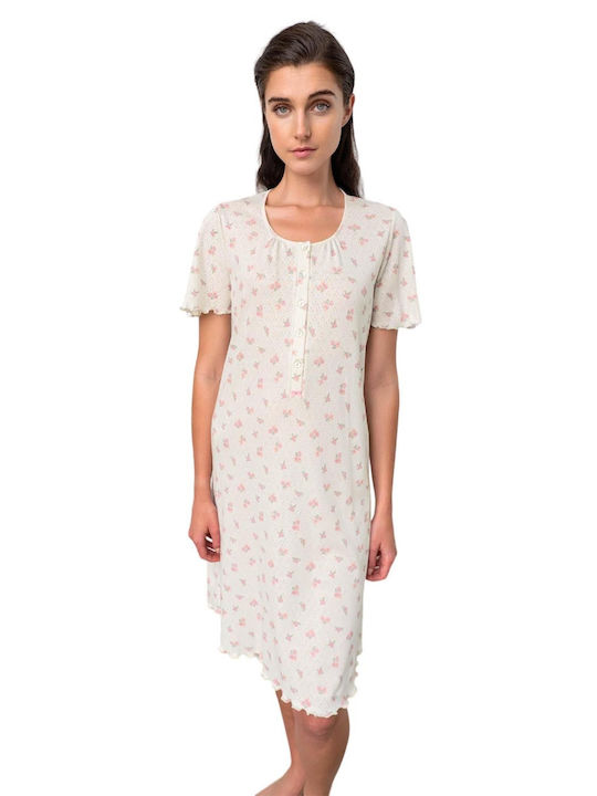 Vamp Winter Cotton Women's Nightdress Green Tea