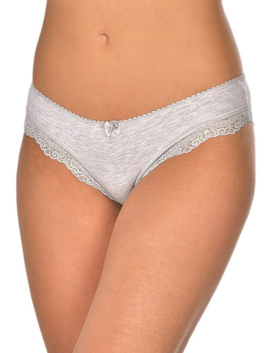 Jokers Baumwolle Damen Brasilien mit Spitze Gray