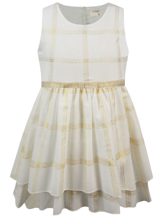 Kinderkleid Ärmellos Für Blumenmädchen Geprüft Set aus 2 Ecru
