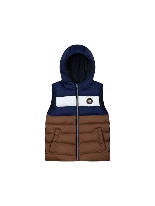 Energiers Kinderjacke Ärmellos mit Kapuze Camel