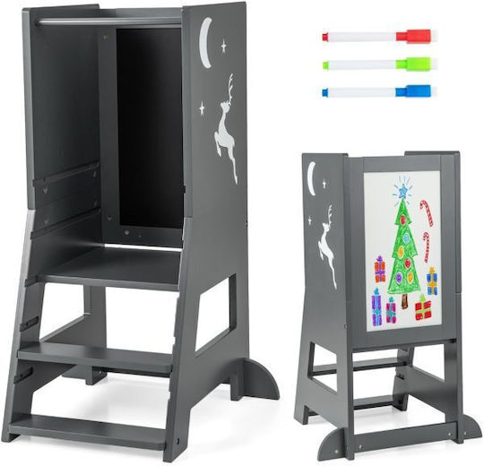 Learning Tower for Painting Gray Costway