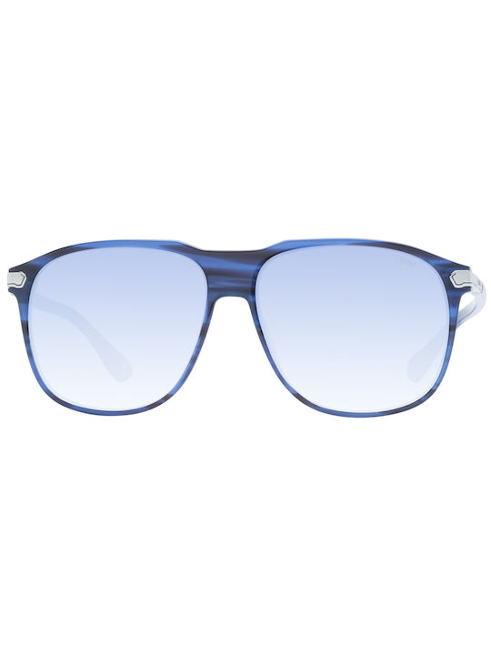 BMW Men's Sunglasses with Blue Frame and Blue Gradient Lens BW0036 92W