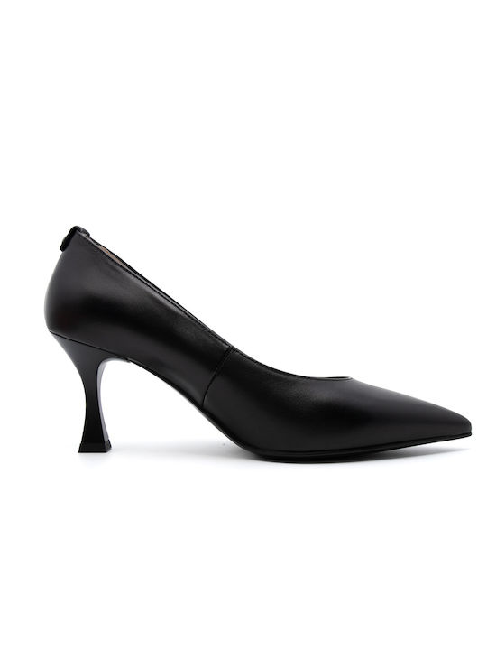 Nerogiardini Leather Black Medium Heels