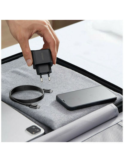 Ugreen Charger with USB-C Port and Cable USB-C - USB-C 25W Power Delivery / Quick Charge 3.0 Blacks (Cd250)