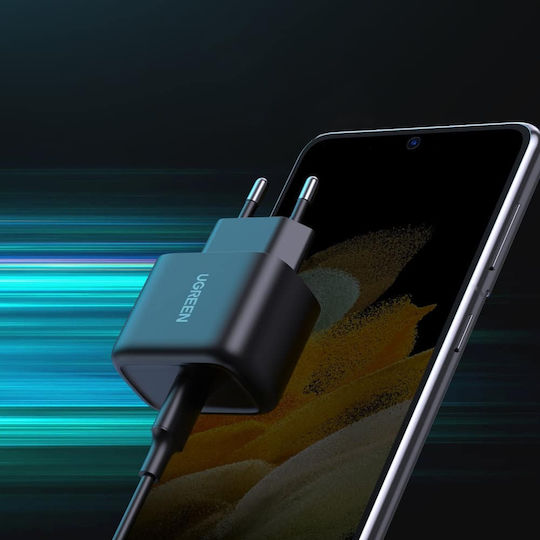 Ugreen Charger with USB-C Port and Cable USB-C - USB-C 25W Power Delivery / Quick Charge 3.0 Blacks (Cd250)