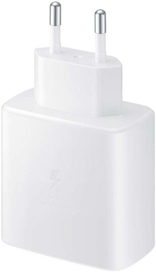 Samsung Ladegerät ohne Kabel mit USB-C Anschluss 45W Weißs (GP-PTU020SOFWQ + GP-TOU021RFCWW Bulk)
