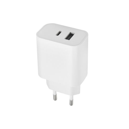 Maxlife Charger Without Cable with USB-A Port and USB-C Port 20W Power Delivery Whites (MXTC-06W)