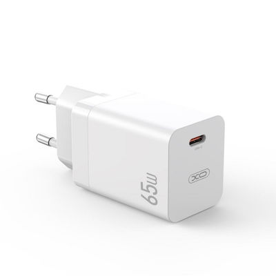 XO Ladegerät mit USB-C Anschluss und Kabel USB-C - Lightning 65W Stromlieferung Weißs (CE10)