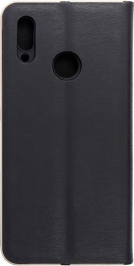 Forcell Buchen Sie Synthetisches Leder Schwarz (Huawei P Smart 2019)