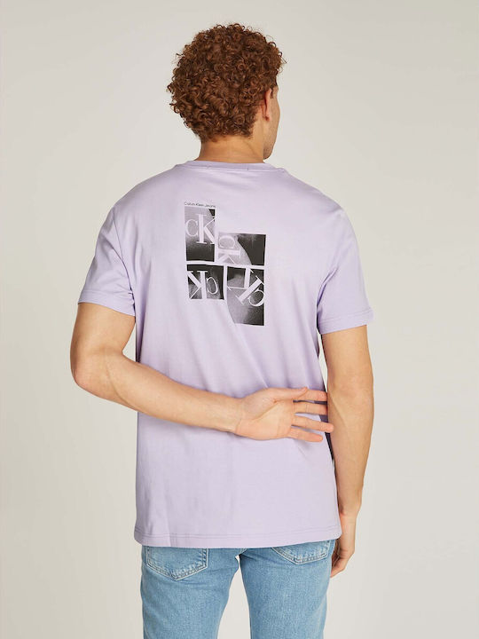 Calvin Klein Men's Short Sleeve T-shirt Purple