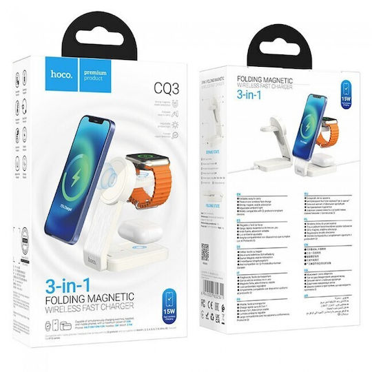 Hoco Wireless Charger (Qi Pad) 15W Power Delivery White (CQ3)