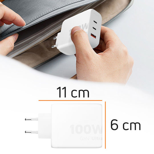 Xtorm Wireless Charger GaN-Ultra 100W Quick Charge 3.0 White