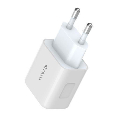Devia Φορτιστής Χωρίς Καλώδιο με Θύρα USB-C 30W Power Delivery Λευκός (DVCH-354861)