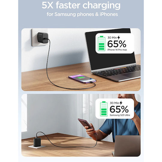 Joyroom Φορτιστής Χωρίς Καλώδιο με Θύρα USB-C 25W Power Delivery Λευκός (JR-TCF11)