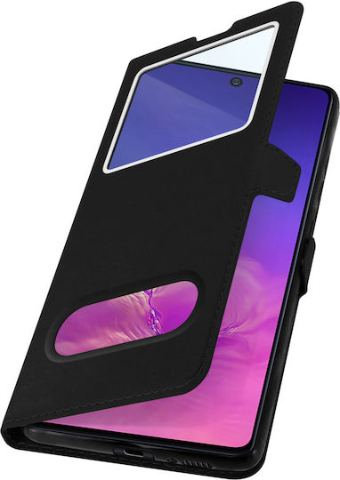 Husă Samsung Galaxy S10 Lite Dual Window Video Stand Negru