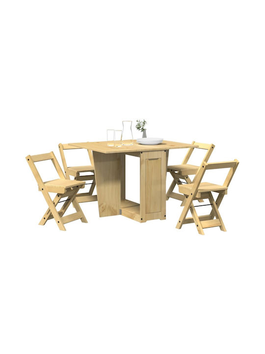 Dining Room Expandable 5pcs 114(+)x92cm