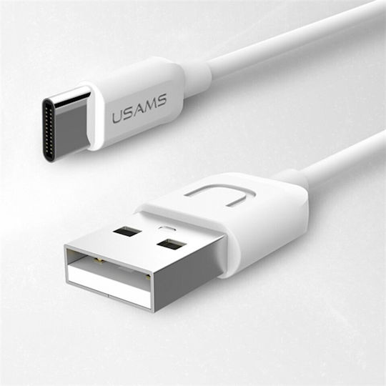 Usams Charger with USB-A Port and Cable USB-C 18W Quick Charge 3.0 Whites (T22)