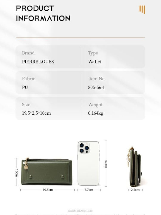 Large Women's Wallet Cards Green