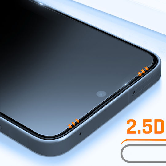 Закалено стъкло Akashi за Galaxy A55, твърдост 9H, черно