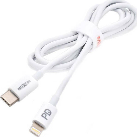 Moxom Mobile Phone Charger with USB-C Port and USB-C - Lightning Cable 18W Power Delivery White