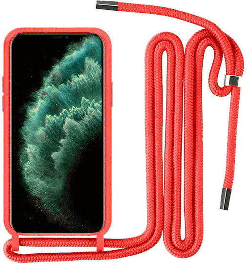Back Cover Πλαστικό / Σιλικόνης με Λουράκι Κόκκινο (Redmi Note 9S / 9 Pro / 9 Pro Max)