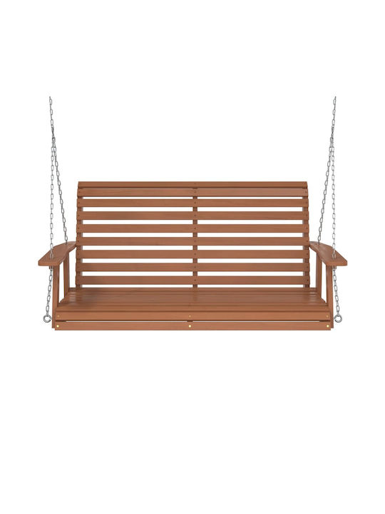 Leagăn suspendat cu pernă 2 sloturi Metal Maro Rezistență până la 220kg L122.5xL63xH56cm
