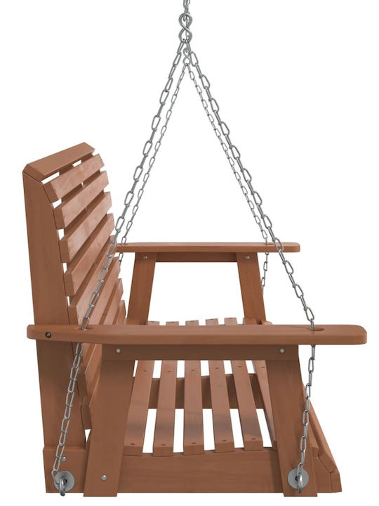 Leagăn suspendat cu pernă 2 sloturi Metal Maro Rezistență până la 220kg L122.5xL63xH56cm