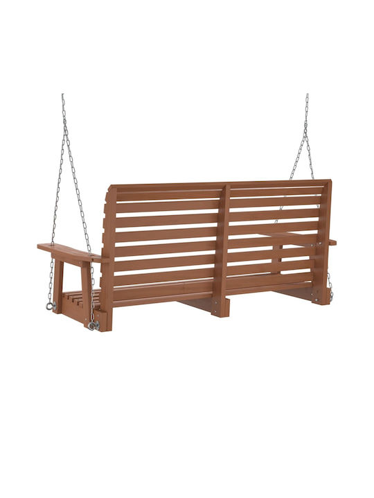 Leagăn suspendat cu pernă 2 sloturi Metal Maro Rezistență până la 220kg L122.5xL63xH56cm