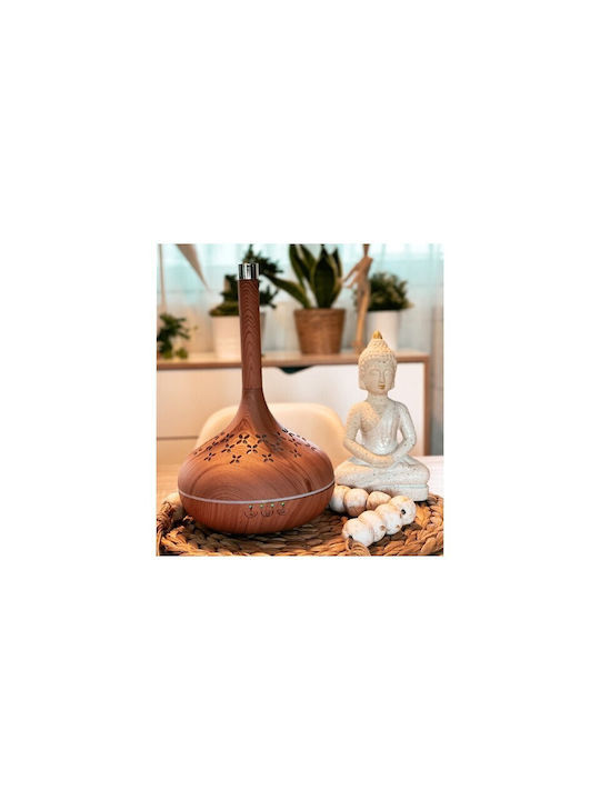 Andowl LED Aromatherapie-Diffusor Ultraschall mit Timer Braun 210ml 00219
