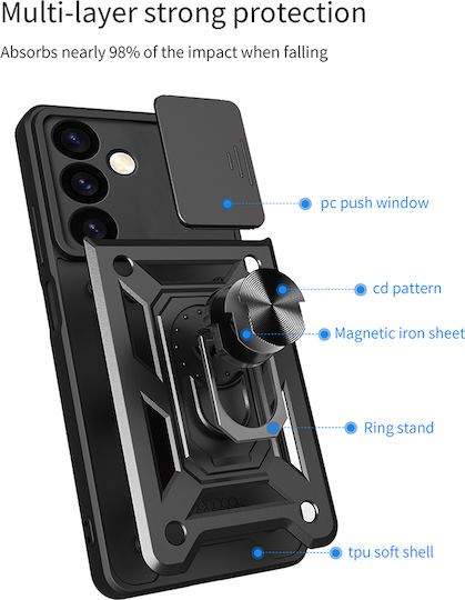 Sonique Campro Back Cover Silicone / Plastic Black (Moto G31)