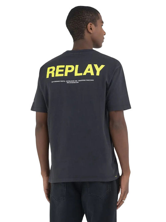 Replay Herren T-Shirt Kurzarm Blue