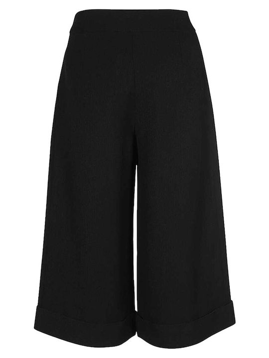 Armani Exchange Women's High-waisted Fabric Trousers in Regular Fit Black