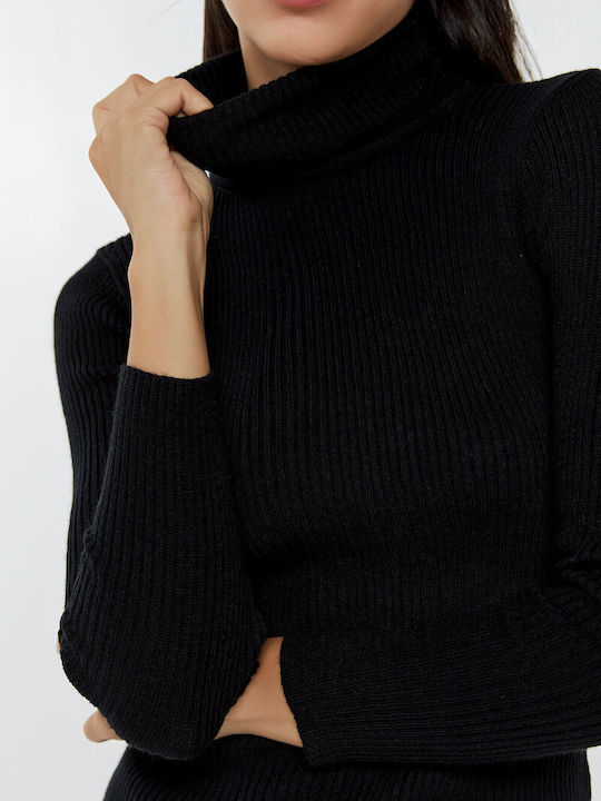 Women's Blouse Turtleneck Blue