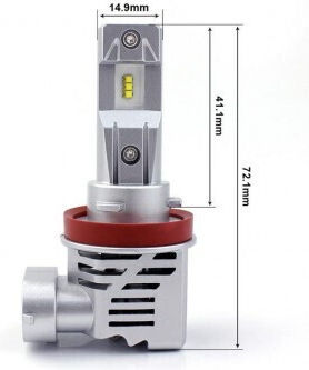 Lamps Car H11 Canbus LED 6500K Cold White 9-32V 55W 2pcs