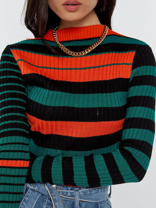 Women's Sweater Striped White