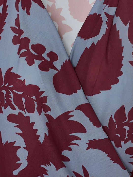 Women's Blouse Sleeveless with V Neckline Bordeaux