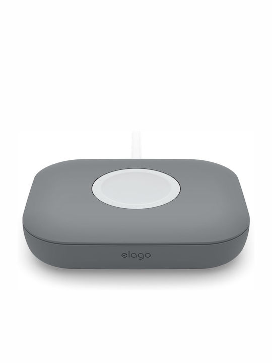 Elago Магнитно Зарядно за Apple Watch Galaxy Watch Тъмно Сиво