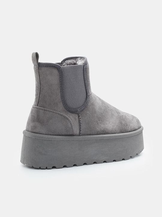 Luigi Damen Chelsea Stiefeletten mit mittlerem Absatz Gray