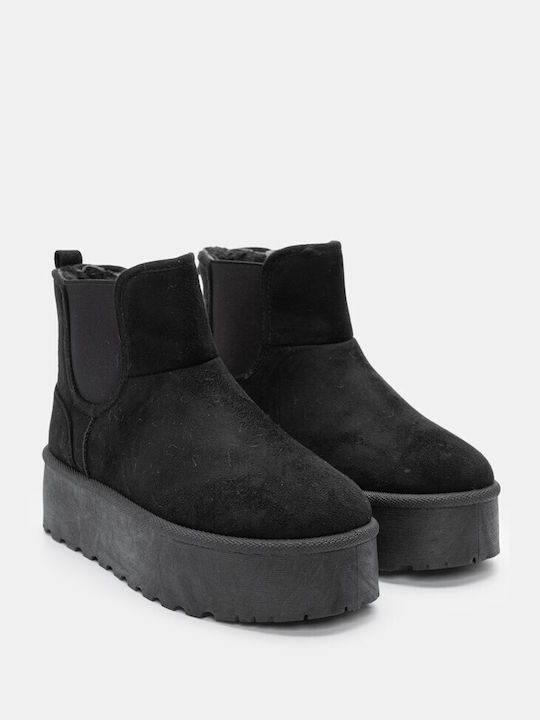 Luigi Damen Chelsea Stiefeletten mit mittlerem Absatz Schwarz