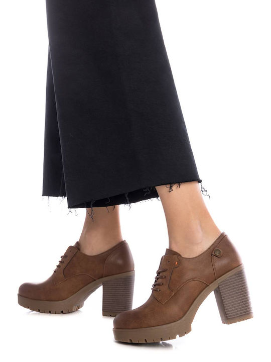 Refresh Women's Ankle Boots with High Heel Brown