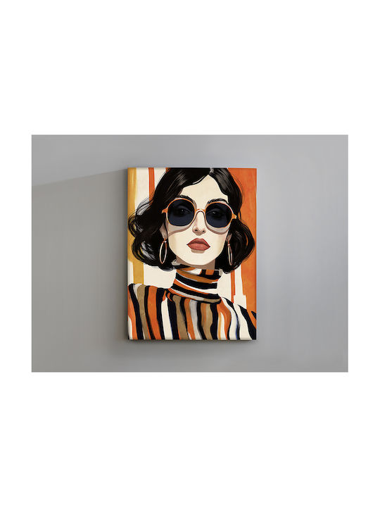 Orange Painting on Canvas 90x120cm