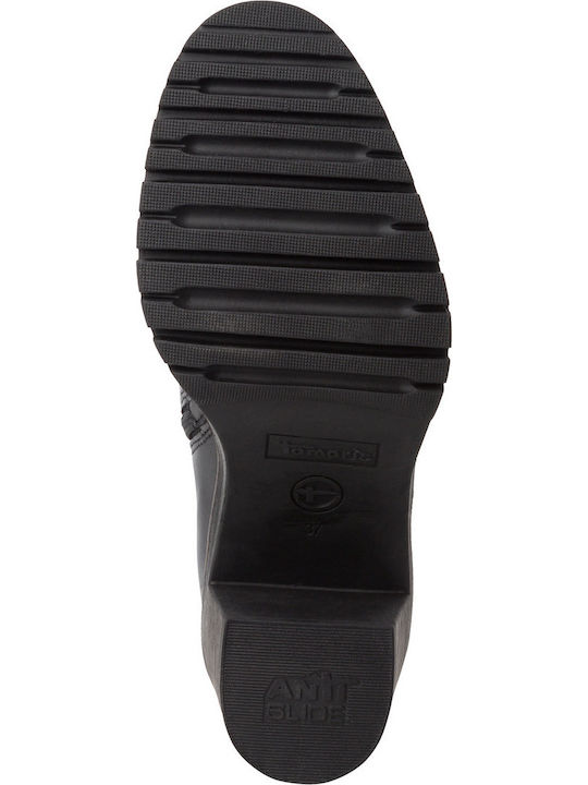 Leder Stiefeletten Damen Schwarz