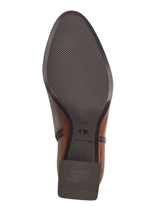 Leder Stiefeletten Damen Braun