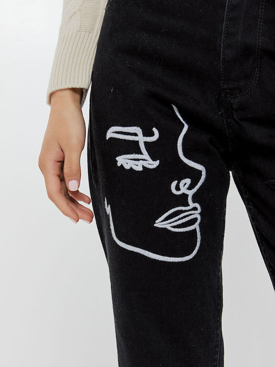 Damenjeans in Boyfriend-Passform Black