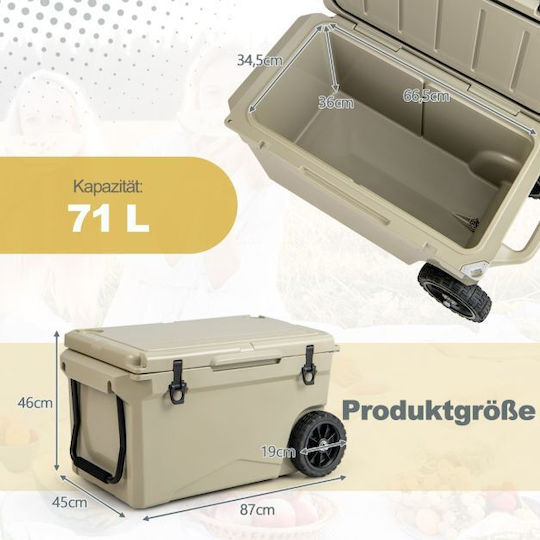 Costway Frigider Portabil 71lt Ecru