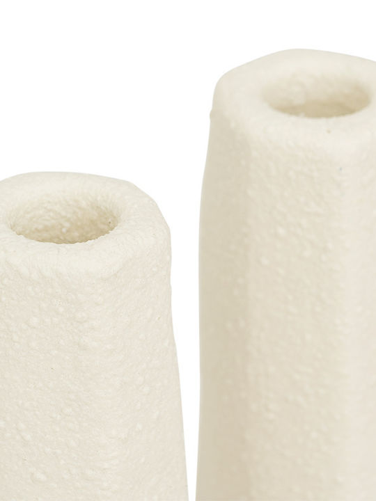 Urban Nature Culture Amsterdam Candle Holder Ceramic in White Color 5x20x20cm 1pcs